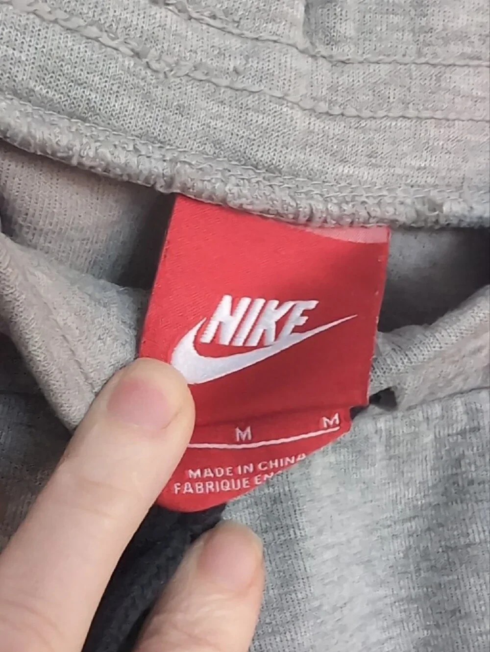 Nike Gray Joggers with Black Side Stripe And Large Stash Pocket